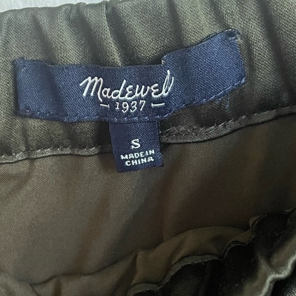 MADEWELL OLIVE GREEN SATIN PARTY SKIRT - Picture 4 of 4
